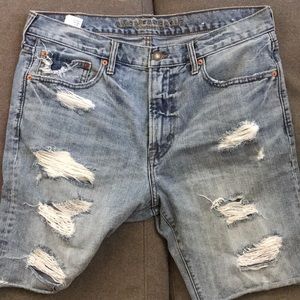 American Eagle Ripped Jean Shorts